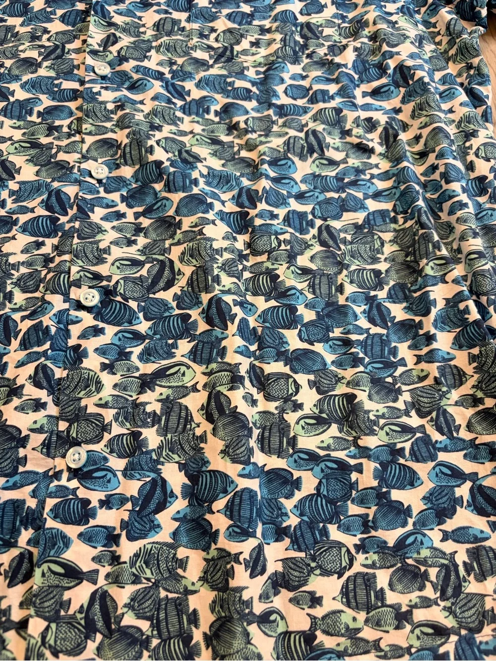 NWOT Men’s Tori Richard Fish Shirt Size 2X - Picture 3 of 7